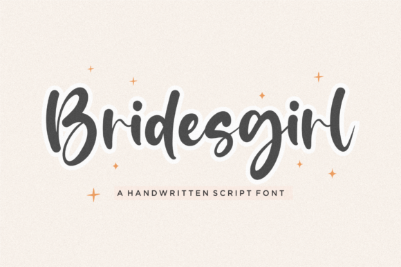 Bridesgirl: A Handwritten Script Font That Elevates Your Craft and Product Designs