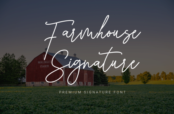 Farmhouse Signature: A Classic Script Font for Editorial Design
