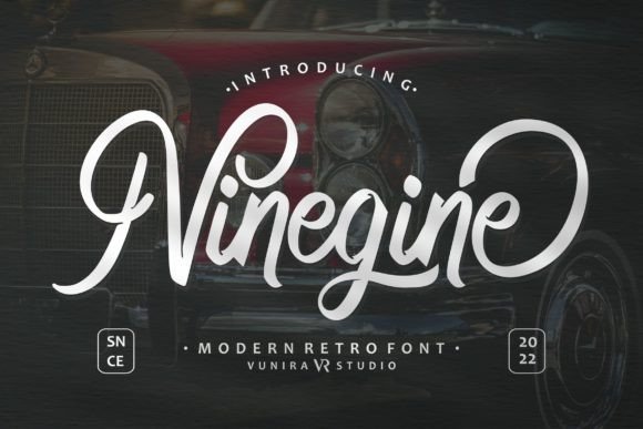Ninegine: A Modern Script Font for Elegant Digital Branding