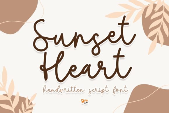 Sunset Heart: A Handwritten Script Font for Romantic Branding Projects