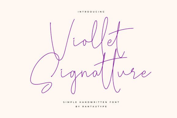 Viollet Signatture: A Classy Script Font for Crafters & Small Business Makers